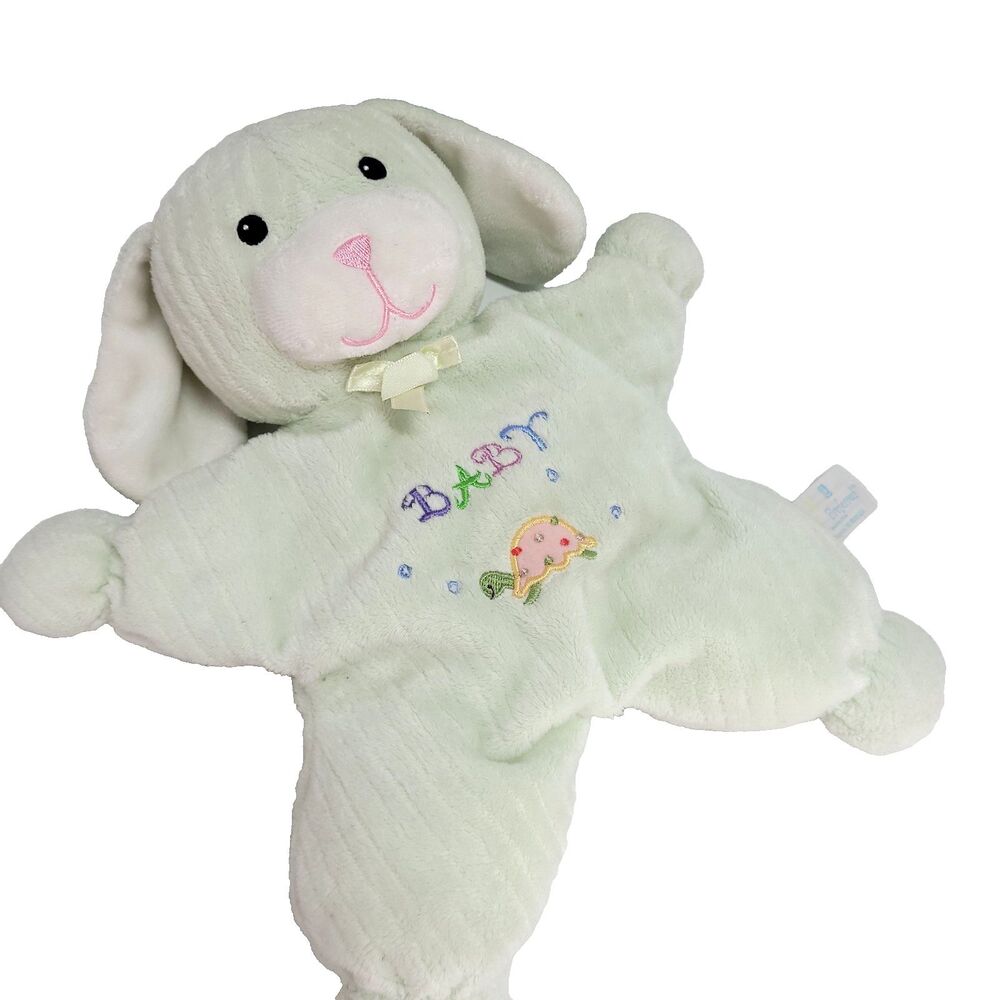Vtg Fleece sweet dreams Bunny Lovey Plush Kids Preferred Green star Turtle